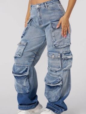 NWT discontinued Youngla Cargo “carryall” Jean size medium